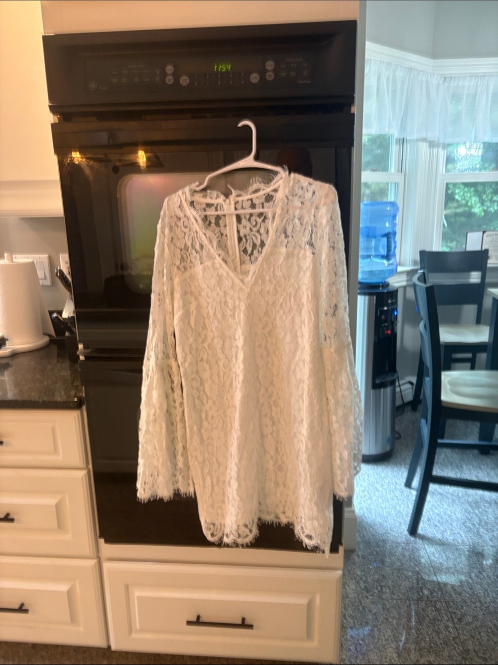 Endless Rose Ivory Lace V-Neck Long Sleeve Wedding Dress